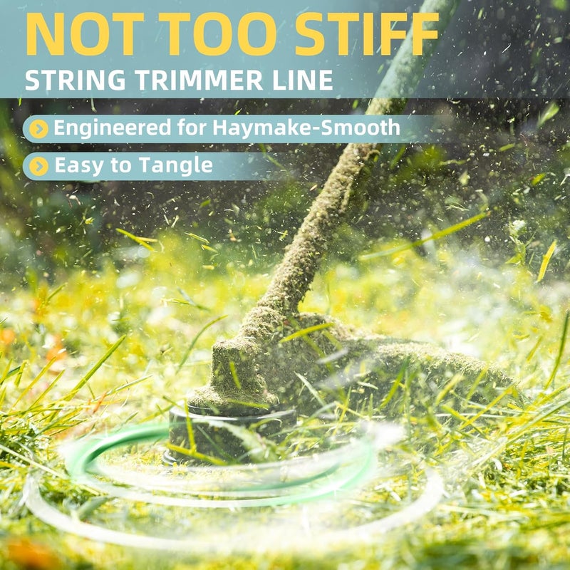 EVENTRONIC Weed Eater String, 065 Trimmer Line of 285-Feet, Trimmer Line for Universal Replacement, Round Weed Wacker String Fits Medium& Heavy Grass&Weeds, String Trimmer Line of Green Premium Nylon - Image 4
